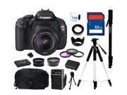 Canon EOS REBEL T3i Black 18 MP Digital SLR Camera with 18-55mm IS II Lens, Everything You Need Kit, 5169B003
