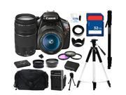 Canon EOS REBEL T3 Black 12.2 MP Digital SLR Camera with EF-S 18-55mm Lens and Canon Zoom Telephoto EF 75-300mm f/4.0-5.6 III Autofocus Lens, Everything You Nee