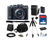 Canon PowerShot G15 Black Approx. 12.1 MP 5X Optical Zoom 28mm Wide Angle Digital Camera HDTV Output, Everything You Need Kit, 6350B001