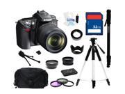 Nikon D90 Black 12.3 MP Digital SLR Camera w/ AF-S DX NIKKOR 18-105mm f/3.5-5.6G ED VR Lens, Everything You Need Kit, 25448