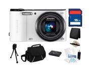 Samsung WB150F 14MP (White) SMART Long Zoom WiFi Digital Camera with 18x Optical Zoom, Everything You Need Kit, EC-WB150FBPWUS