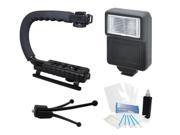 Digital Camera Flash with Stabilizer Handle Grip Accessories Kit for Pentax K-r Kx Kr K-x K100d K110d K200d K20d K5