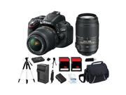 Nikon D5100 16.2 MP Digital Camera w/ 18-55mm & 55-300mm Lens + 32GB Bundle Kit