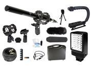 Microphone Complete Camcorder Kit for Canon EOS Rebel 650D T4i Kiss X6i DC410 DC420 DC50 Camcorder ZR850 ZR90 ZR900 ZR930 ZR950 ZR960 Optura 60 600 Pi S1 Xi Ult