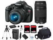 Canon EOS Rebel T3 Digital Camera w/ 18-55mm + 75-300mm Lens + 32GB Bundle Kit