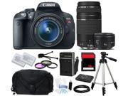 Canon EOS Rebel T5i 700D SLR Camera 18-55mm + 75-300mm + 50mm f/1.8 (3 Lens Kit)