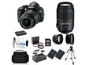 Nikon D3100 (VR 18-55mm + 55-300mm VR Lens) + (Advance Holiday Bundle Kit)