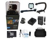 GoPro Hero 3+ Black Edition + (16GB Pro LED Light and Holster Kit) for Skate Boarding, Rollerblading, Skiing, Snowboarding, Skydiving and More!