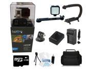 GoPro Hero 3+ Black Edition + (32GB Pro LED Light and Holster Kit) for Skate Boarding, Rollerblading, Skiing, Snowboarding, Skydiving and More!