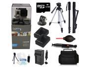 GoPro Hero 3+ Silver Edition 32GB Tripod/Monopod Advanced Outdoor Bundle Kit for Skiing, Snowboarding, Skydiving, Kayaking and More!