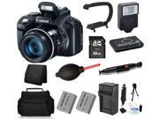 Canon PowerShot SX50 HS 12MP Digital Camera + (32GB Professional Flash Bundle)