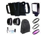 Iographer Case + Ultimate Flash Backpack Bundle Kit for iPad Mini +37mm hd 2.0x conveter and wide angle Lens Kit