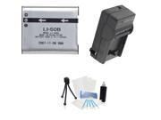 7 Piece Accessory kit for Olympus Tough TG-830 iHS+ Battery + Charger+ 6