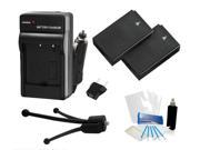 EN-EL20 ENEL20 Battery (2) + Car Charger Accessories Kit for Nikon S5200