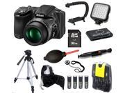 Nikon COOLPIX L830 16 MP Camera + 32 GB LED Light Tripod/Backpack Bundle Kit
