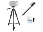 New & Strong 50in Tripod plus Monopod kit for Makayama Movie Mount - iPad Air