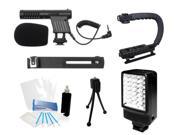 Starter Microphone Mic Camcorder Kit Sony HDR-CX260V HDR-CX290 HDR-CX360 HDR-CX360V HDR-CX380