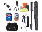 Camcorder Tripod Accessory Bundle Kit for Panasonic HC-V250 V550 V750