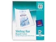 Sliding Bar Report Covers 20 Sheet Cap. 50 BX CL White Bar