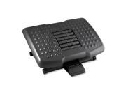 Premium Adjustable Footrest With Rollers Plastic 18w X 13d X 4h Black