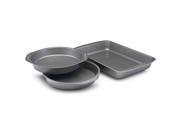 Farberware Nonstick Bakeware 57428 3 Piece Cake Pan Set Gray