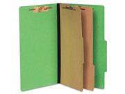 Acco 16665 Presstex ColorLife Classification Folder 8.50 Width x 14 Length Sheet Size 3 Expansion 6 Pockets 2 Dividers Green 10 Box