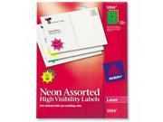 Burst Laser Labels 1 1 2In Dia Assorted Neon Colors 360 Pack