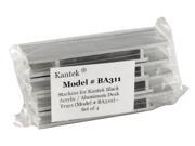 Kantek KTKBA311 Stacking Supports Aluminum 4 ST Black Acrylic