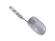 Optical Mouse Retractable USB Cable 2 x3 7 8 x1 1 2 SR GY