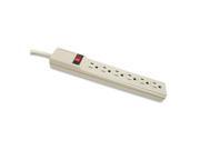 Power Strip 6 Outlet Built in Circuit Breaker 6 Cord Gray CCS55155