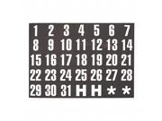 Date Numbers 1 31 Magnetic White 1 h 31 Set