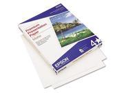 Epson Premium Presentation Paper Letter 8.5 x 11 Matte 100 Sheet Bright White