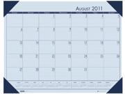 House of Doolittle 012540 EcoTones Academic Desk Pad Calendar 18 1 2w x 13d Blue Sheets Blue Corners