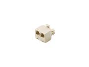 Steren 300 024WH 10 Steren 4 conductor telephone adapters white 10 pack