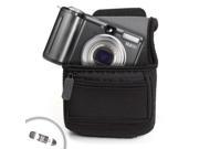 USA Gear FlexARMOR Neoprene Camera Case & Action-Ready Belt Holster for Canon Powershot / EOS-M , Sony Cyber-shot , Nikon Coolpix , Panasonic , Fujifilm & More
