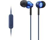 Sony Mdrex110ap l Ex Monitor In ear Headphones With Microphone blue