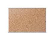 Mead Cork Surface Bulletin Board 4 Height x 3 Width Cork Surface Oak Aluminum Frame