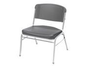 Rough N Ready Series Big Tall Stackable Chair Charcoal Silver 4 Carton