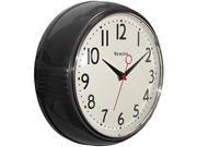 Westclox 32042BK 9.5 1950 s Retro Black Case Convex Glass Clock