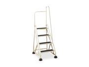 4 Step Ladder w Right Handrail 24 5 8 x33 1 2 x66 Beige Sold as 1 Each