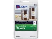 AVERY Laser Inkjet Label 25 64 in.H White PK10 00761
