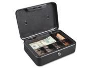 Large Cash Box Locking 10 x7 1 2 x4 Black Silver