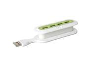 Quirky PCON1XGRN Contort Flexible 4 Port USB Hub Green