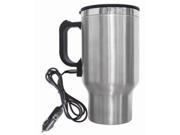 Brentwood CMB 16C Stainless Steel Electric Coffee Mug W wire Car Plug