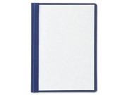 Oxford 50443 Paper Report Cover Tang Clip Letter 1 2 Capacity Clear Navy 5 Pack