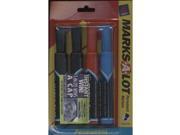 Marks A Lot Permanent Markers Chisel Tip Assorted 4 Set