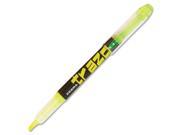 Zebra Eco Zebrite Double Ended Highlighter Chisel Fine Point Fluor Yellow 12 Pk DZ ZEB75050