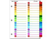 OneStep Printable Table of Contents Dividers 32 Tab 8 1 2 x 11 Mult