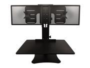 High Rise Collection Dual Monitor Sit Stand Desk Converter 28 X 23 X 15.5 Blk
