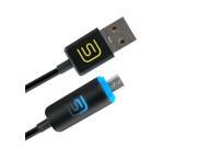 DATASTREAM Smart LED Indicator Micro USB Charging Cable with Data Transfer Works With Samsung Galaxy S7 HTC One S9 LG K3 and More Smartphones